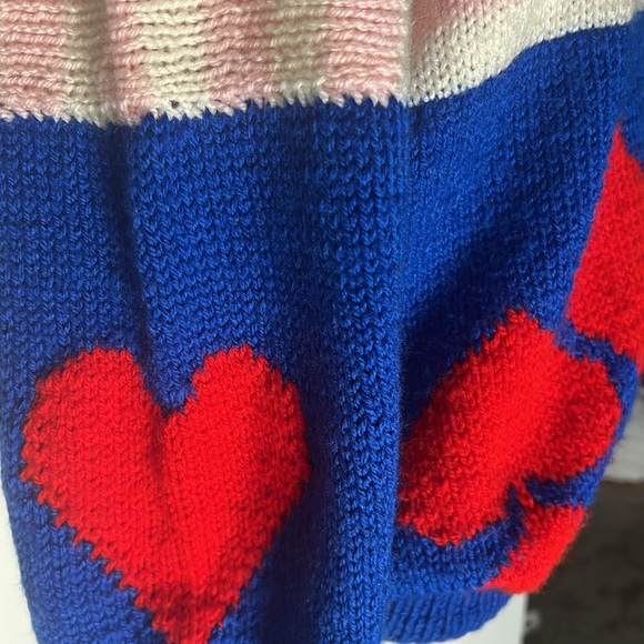 Handmade 80’s sweater hearts valentines day - Picture 4 of 7